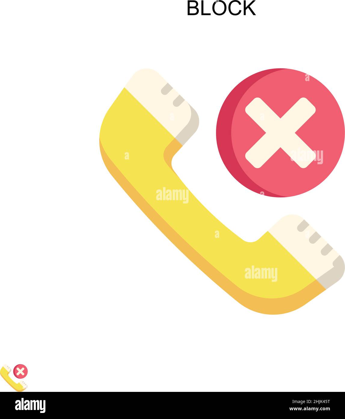 Einfaches Vektorsymbol blockieren. Illustration Symbol Design-Vorlage für Web mobile UI-Element. Stock Vektor