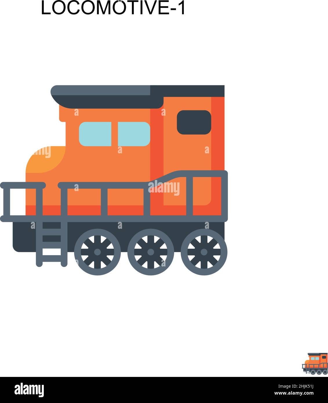 Locomotive-1 einfaches Vektor-Symbol. Illustration Symbol Design-Vorlage für Web mobile UI-Element. Stock Vektor