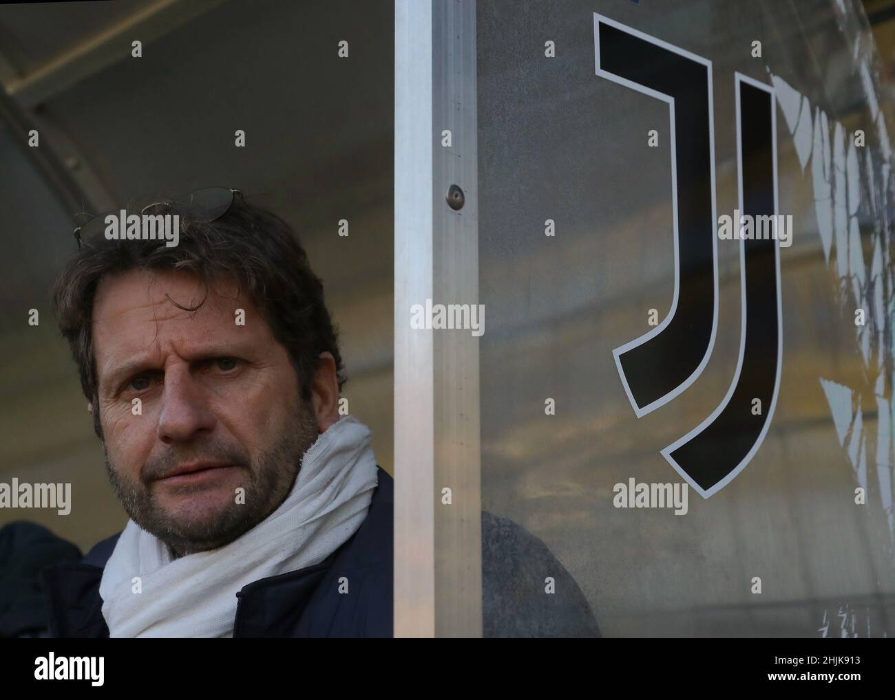 Lecco, Italien, 30th. Januar 2022. Joe Montemurro Cheftrainer von Juventus sieht sich vor dem Coppa Italia Femminile-Spiel im Stadio Mario Rigamonti, Lecco, an. Bildnachweis sollte lauten: Jonathan Moscrop / Sportimage Stockfoto