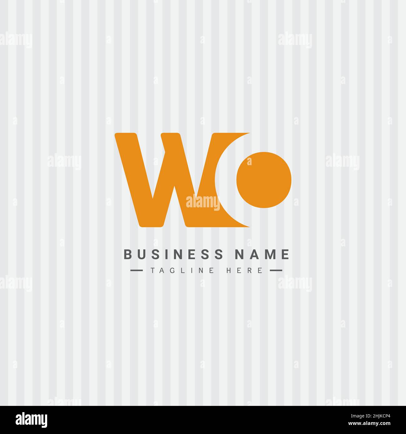 Einfaches Geschäftslogo für den Anfangsbuchstaben WO - Alphabet-Logo - Monogramm-Vektor-Logovorlage für Firmennamen-Initialen Stock Vektor