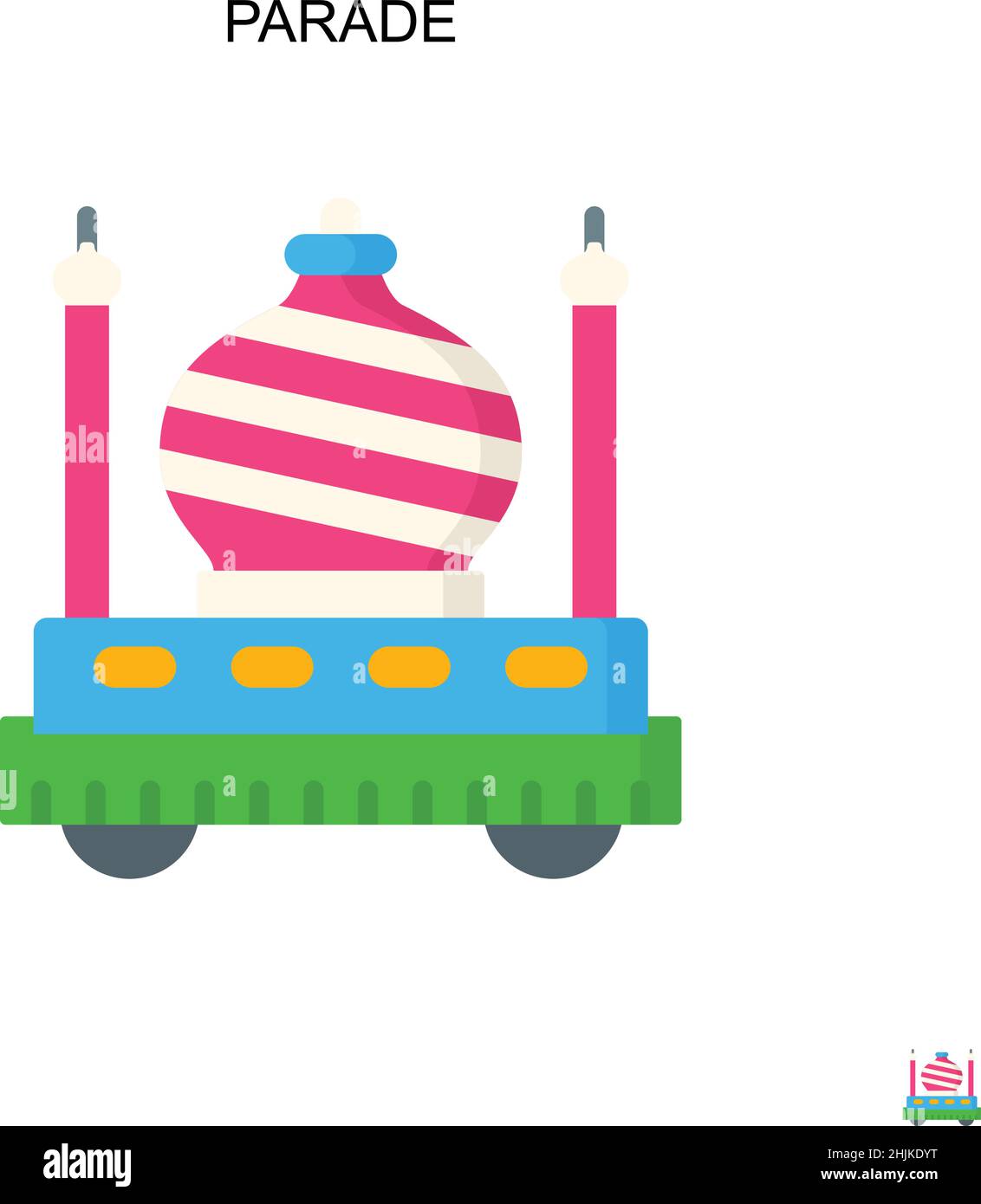 Einfaches Vektorsymbol „Parade“. Illustration Symbol Design-Vorlage für Web mobile UI-Element. Stock Vektor