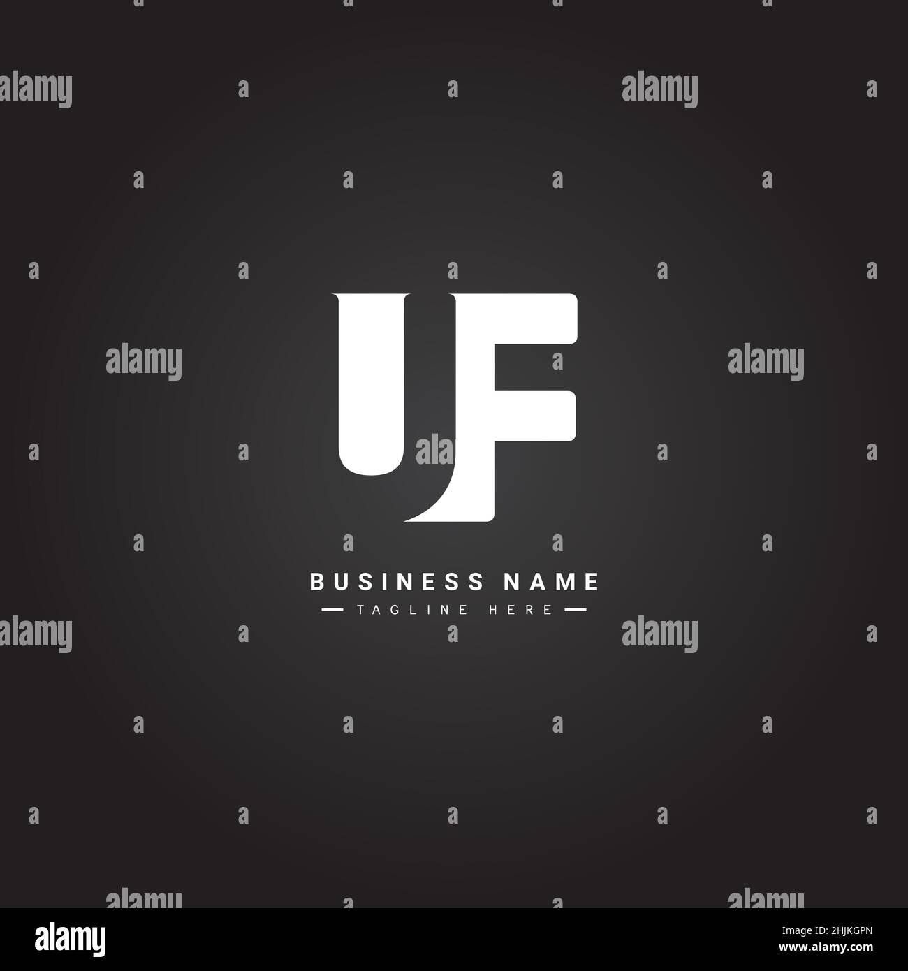 Anfangsbuchstabe UF-Logo - Minimales Business-Logo für Alphabet U und F - Monogramm-Vektor-Logo-Vorlage für Firmennamen-Initialen Stock Vektor