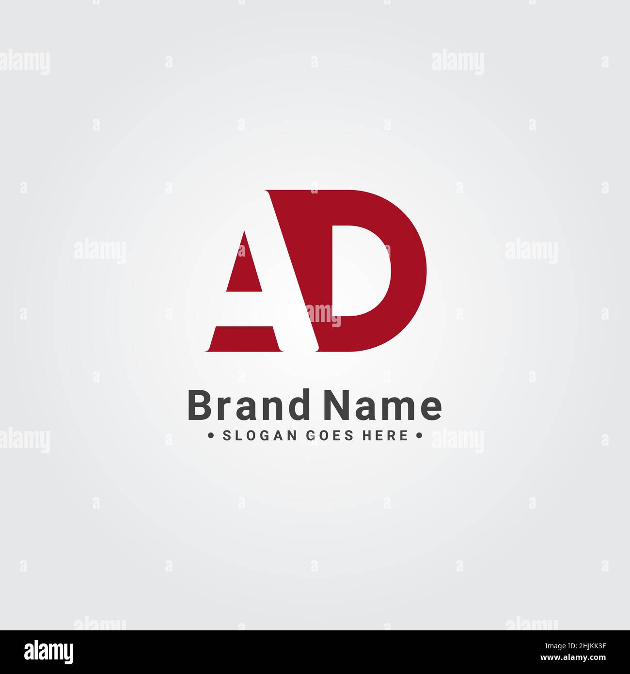 Minimal Business Logo für Alphabet AD - Anfangsbuchstabe A und D Logo - Monogramm Vektor Logo Vorlage für Firmennamen Initialen Stock Vektor