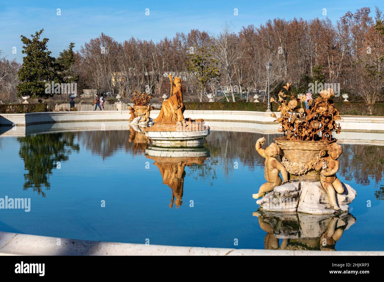 Real Sitio, Jardín del Parterre, fuente de Ceres Aranjuez, Madrid, Spanien Stockfoto