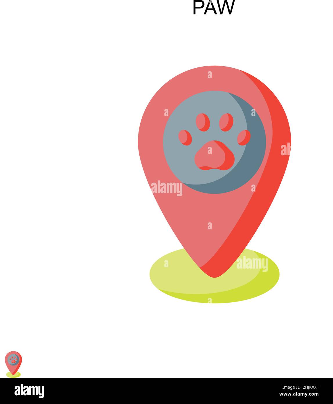 Einfaches Vektor-Symbol für Paw. Illustration Symbol Design-Vorlage für Web mobile UI-Element. Stock Vektor