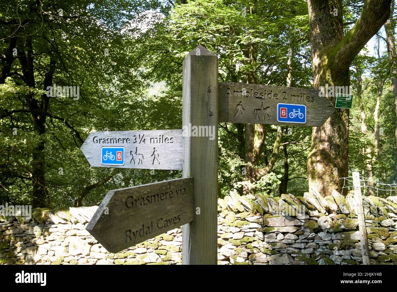 Wander- und Radwege nach grasmere und ambleside in der Nähe des rydal Lake District, cumbria, england, großbritannien Stockfoto