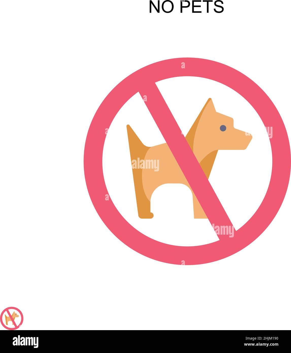 Keine Haustiere einfaches Vektorsymbol. Illustration Symbol Design-Vorlage für Web mobile UI-Element. Stock Vektor