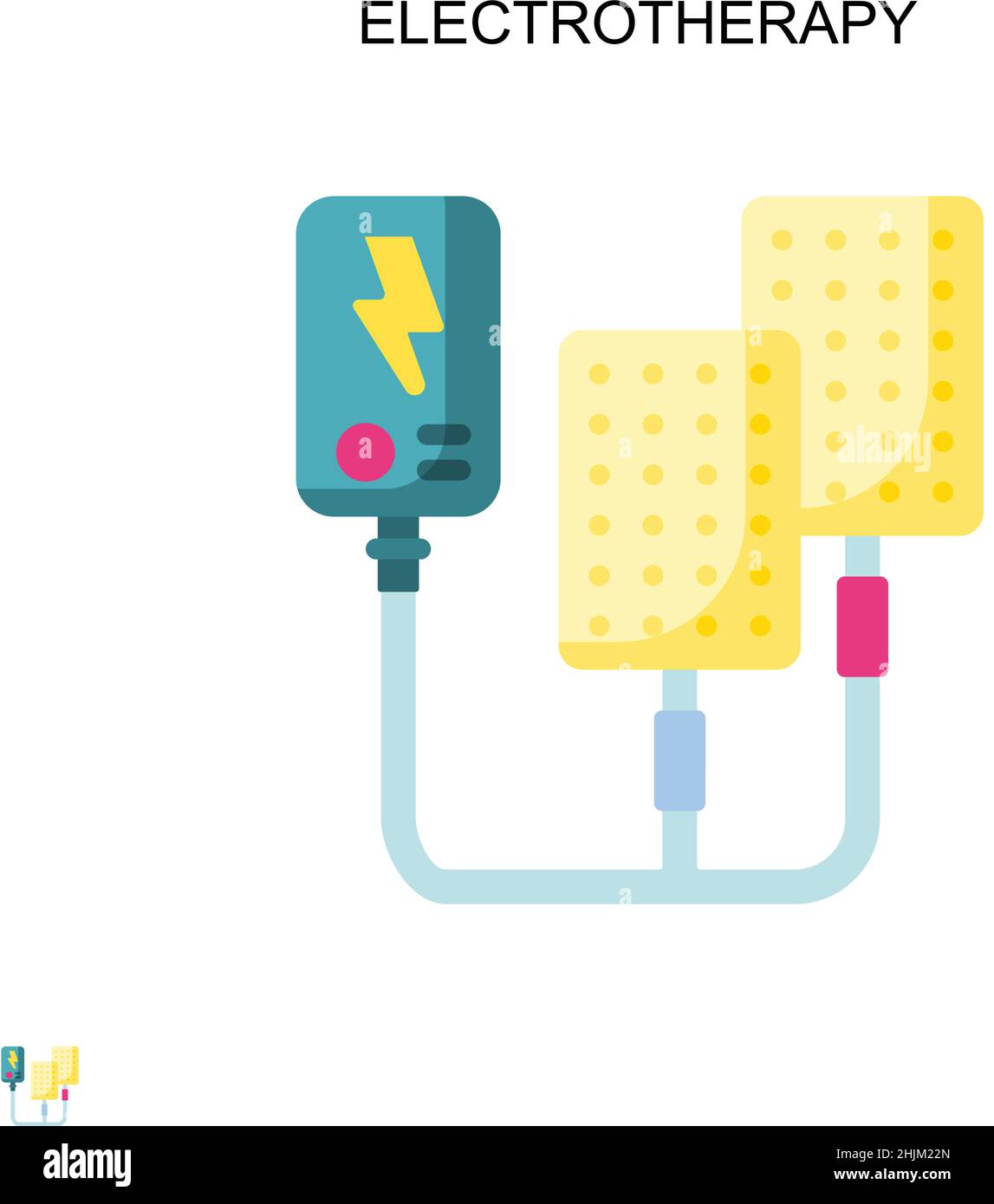 Einfaches Vektor-Symbol für Elektrotherapie. Illustration Symbol Design-Vorlage für Web mobile UI-Element. Stock Vektor