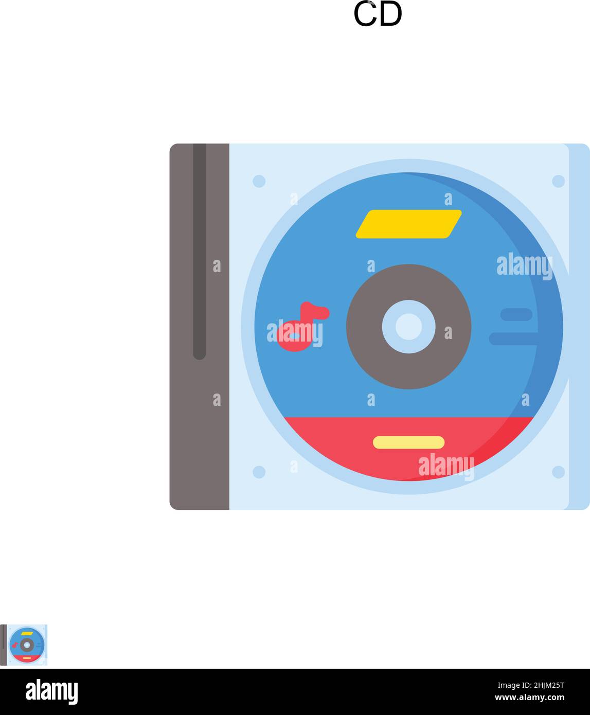 Einfaches CD-Vektorsymbol. Illustration Symbol Design-Vorlage für Web mobile UI-Element. Stock Vektor