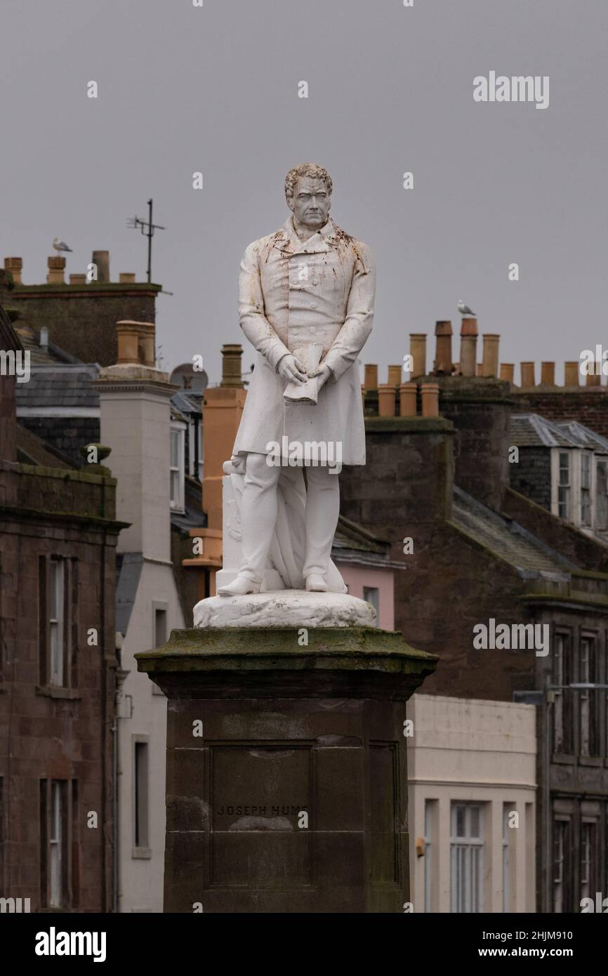 Joseph Hume Statue, Montrose, Angus, Schottland, Großbritannien Stockfoto