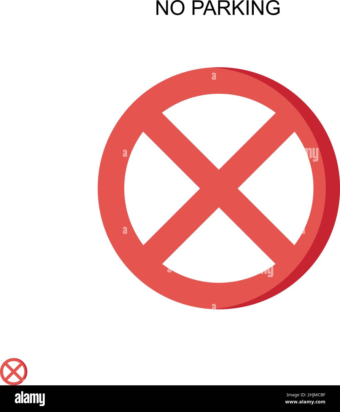 Kein Parken einfaches Vektorsymbol. Illustration Symbol Design-Vorlage für Web mobile UI-Element. Stock Vektor