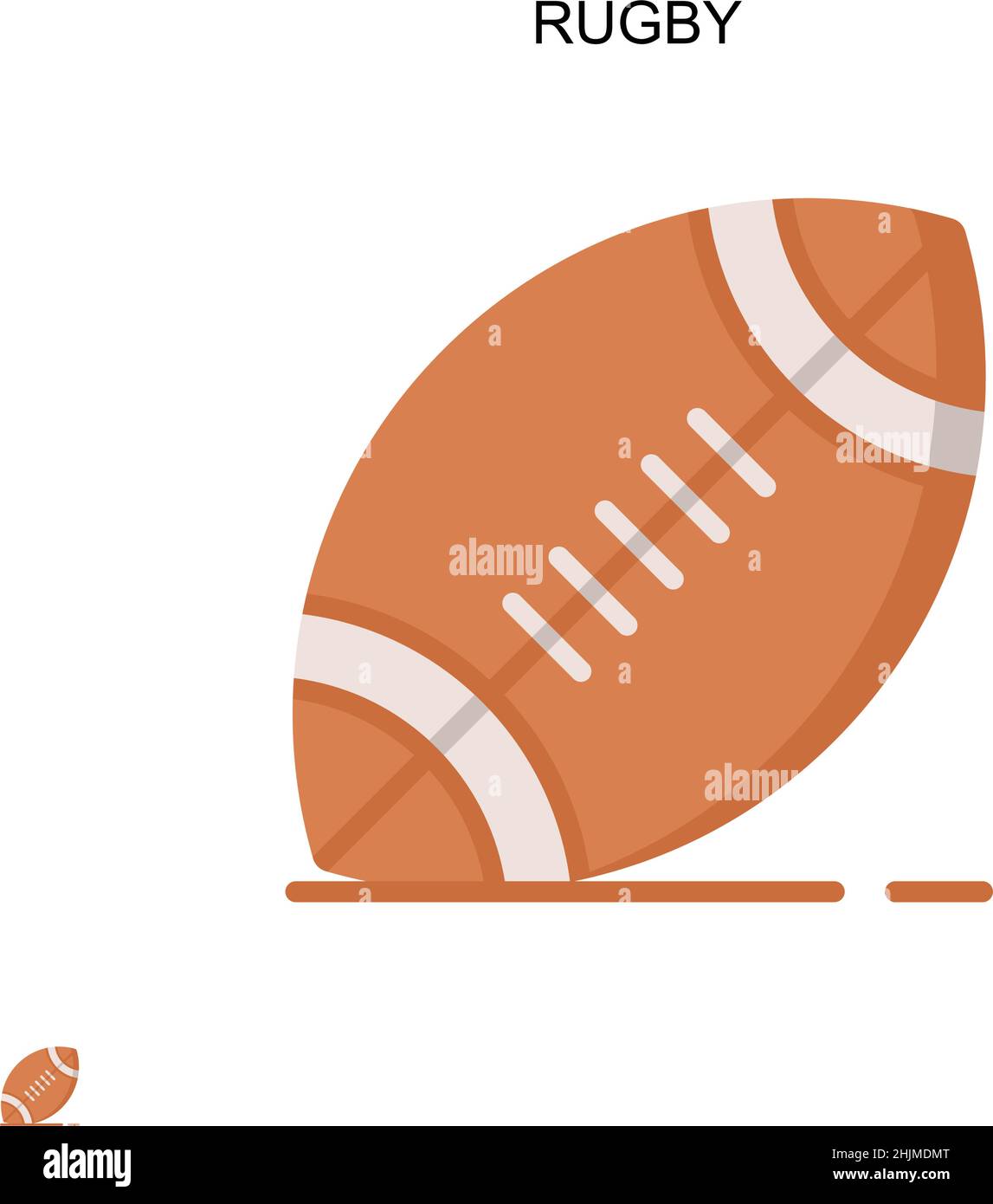 Einfaches Rugby-Vektor-Symbol. Illustration Symbol Design-Vorlage für Web mobile UI-Element. Stock Vektor Einfaches Rugby-Vektor-Symbol. Illustration Symbol Design-Vorlage für Web mobile UI-Element. Stock Vektor