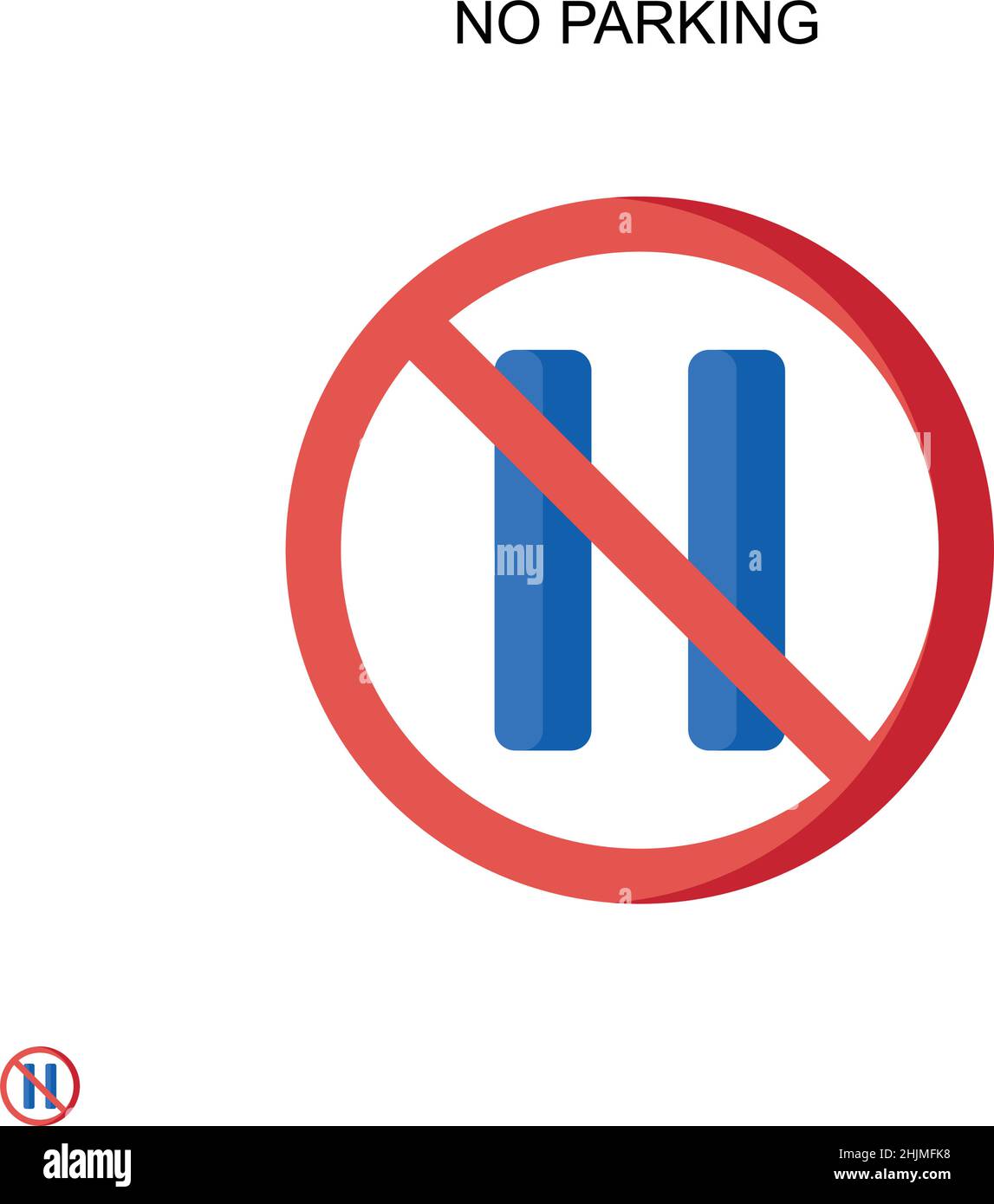 Kein Parken einfaches Vektorsymbol. Illustration Symbol Design-Vorlage für Web mobile UI-Element. Stock Vektor