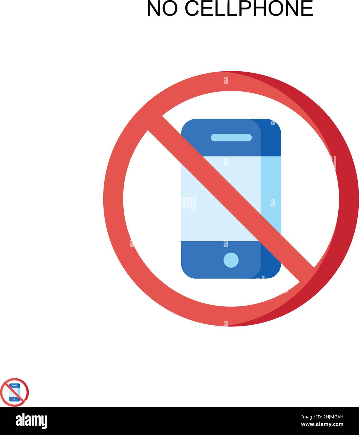 Kein einfaches Vektor-Symbol für Mobiltelefone. Illustration Symbol Design-Vorlage für Web mobile UI-Element. Stock Vektor