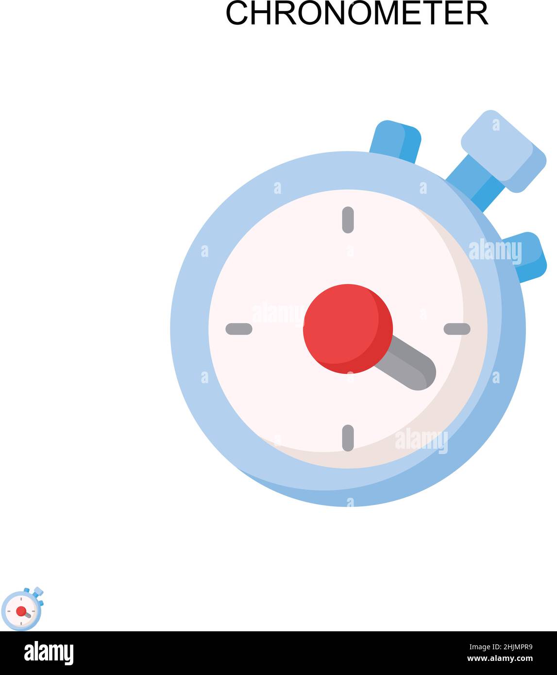 Chronometer einfaches Vektor-Symbol. Illustration Symbol Design-Vorlage für Web mobile UI-Element. Stock Vektor