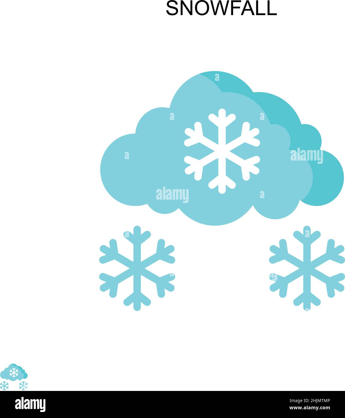 Einfaches Vektorsymbol für Schneefall. Illustration Symbol Design-Vorlage für Web mobile UI-Element. Stock Vektor