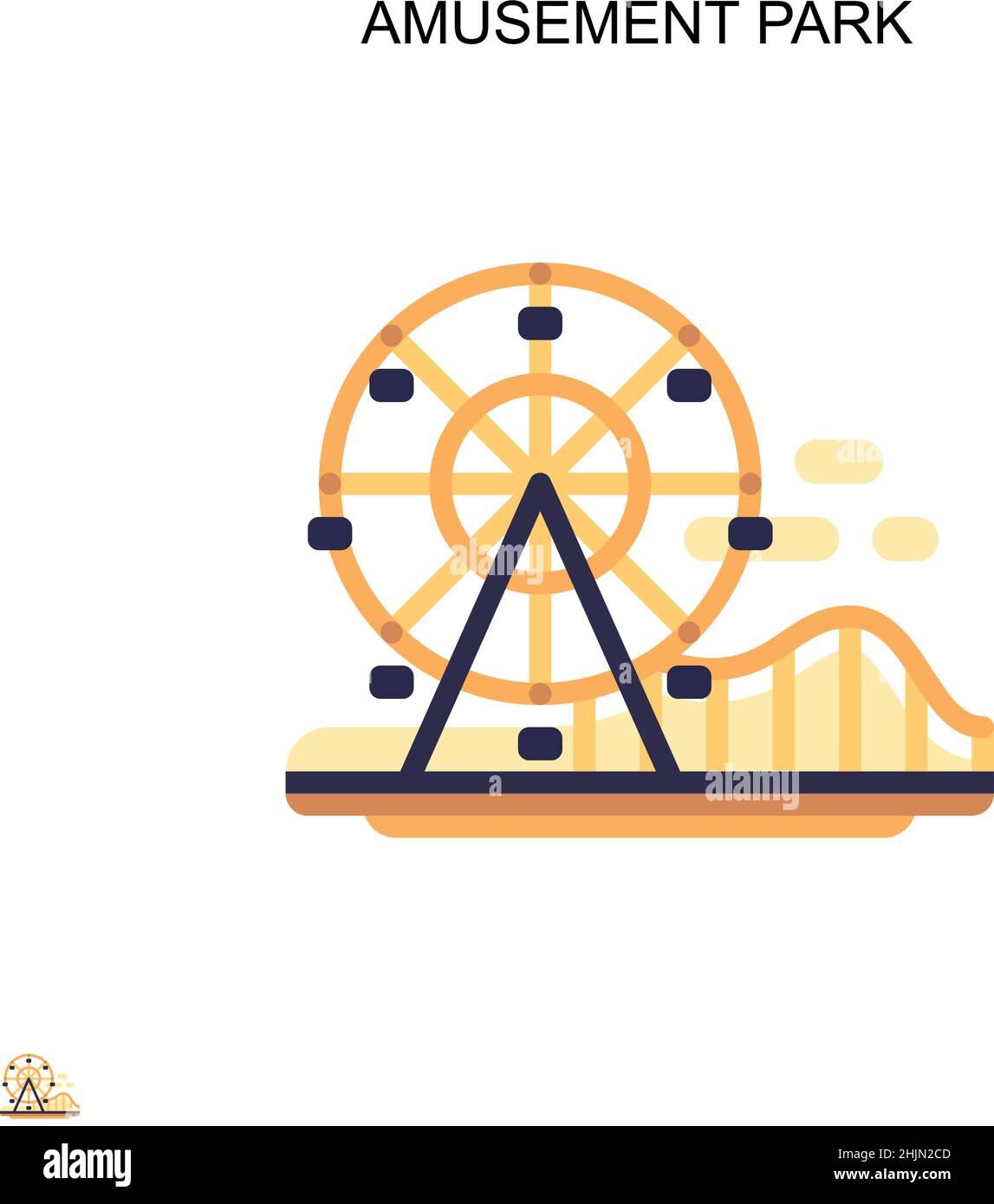 Vergnügungspark einfaches Vektor-Symbol. Illustration Symbol Design-Vorlage für Web mobile UI-Element. Stock Vektor