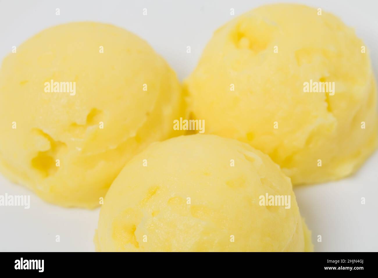 Leckere Kartoffelpüree. Kann als ganzer Hintergrund verwendet werden. Stockfoto
