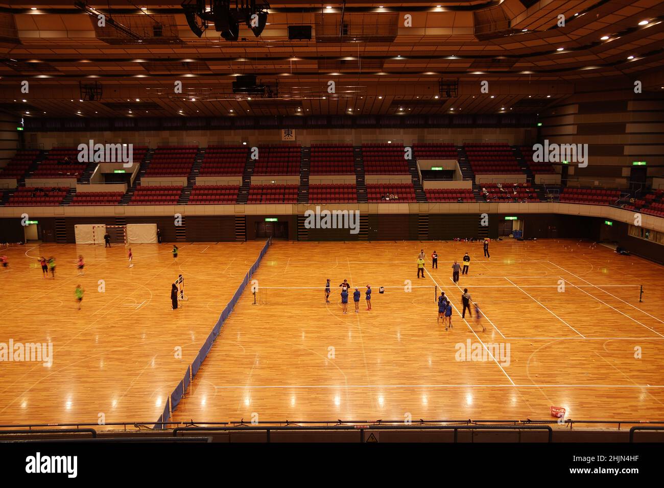 Hamamatsu, Shizuoka, Japan, 2022/30/01 , Innenraum der Hamamatsu Arena, einer Mehrzweck-Hallensportarena in Hamamatsu, Shizuok Stockfoto