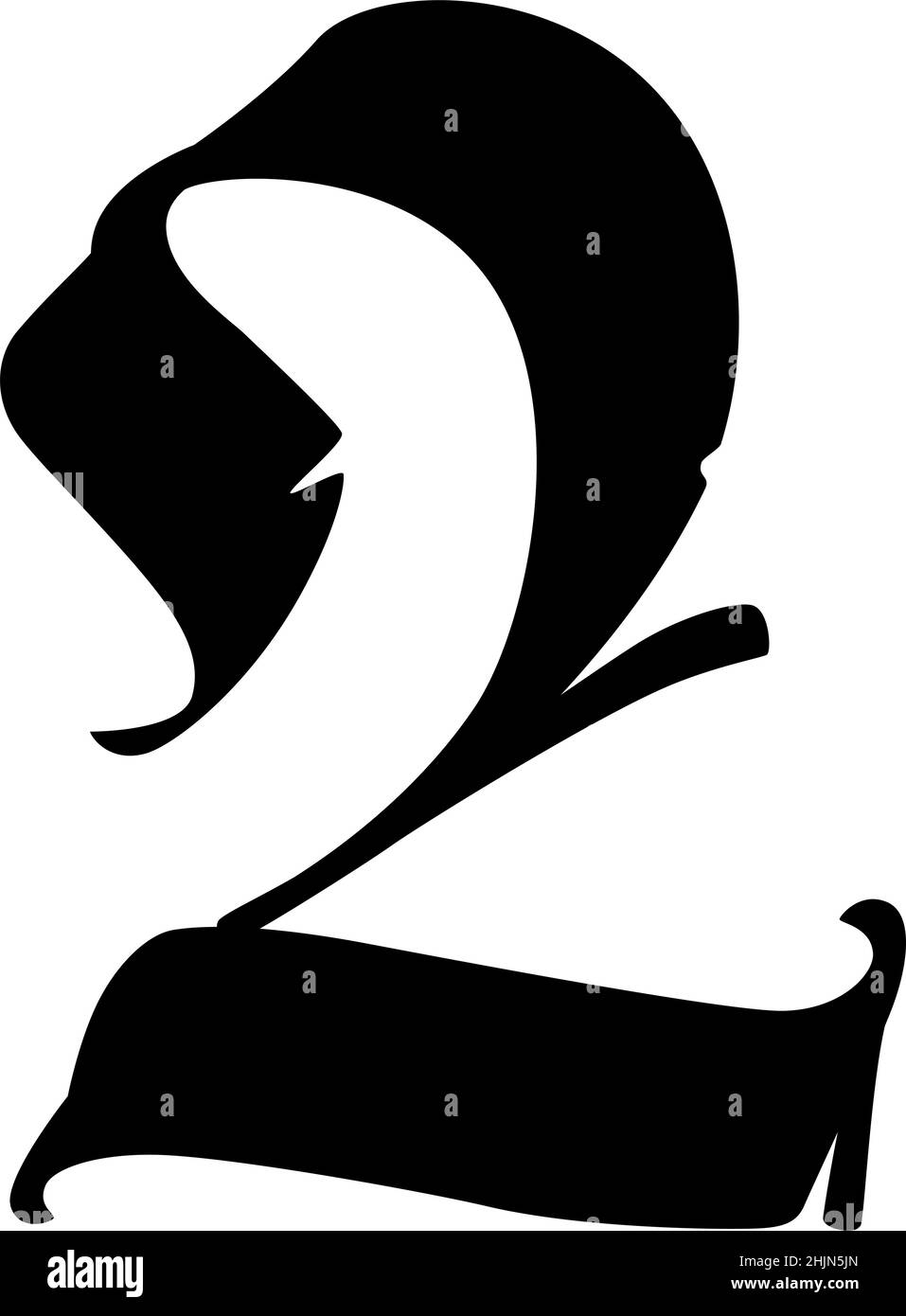 Die Zahlen sind im gotischen Stil. Vektor. Symbole auf weißem