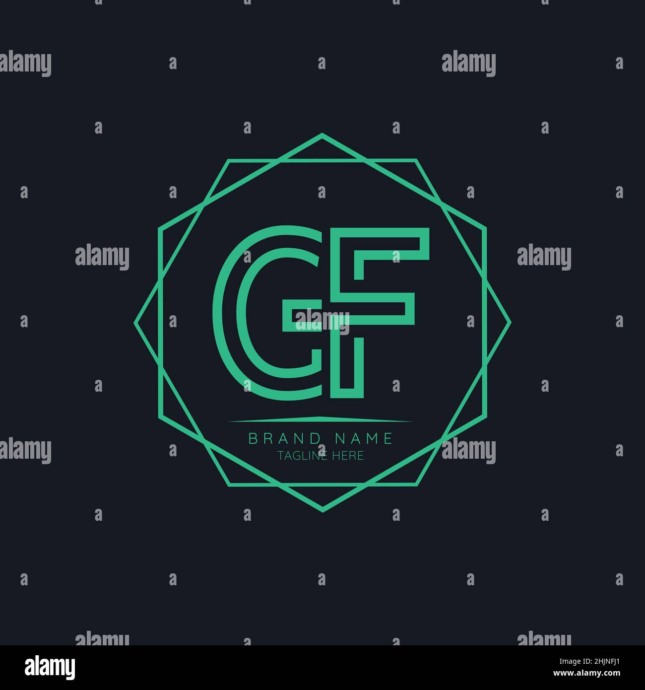 Kreative GF Initial Letter Logo Design-Elemente. Moderne minimalistische Business Letter Logo Vektor Design Vorlage. Stock Vektor
