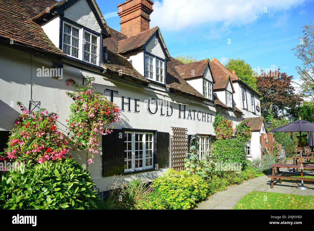 16. Jahrhundert "The Old Hatchet" Kneipe, Beil Lane, Cranbourne, Berkshire, England, Vereinigtes Königreich Stockfoto