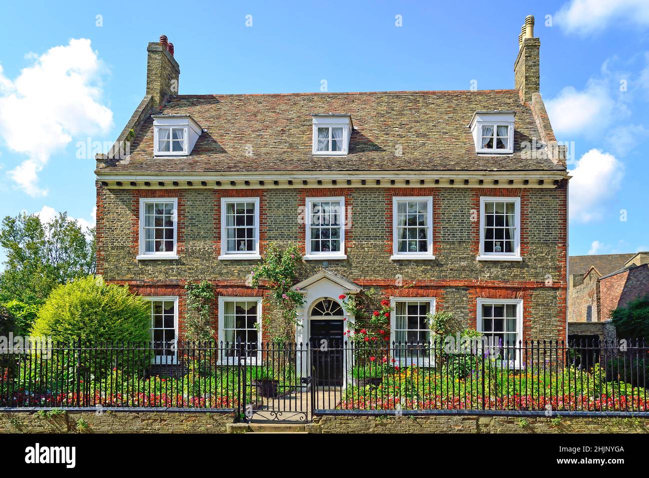Georgische Haus am Palast grün, Ely, Cambridgeshire, England, Vereinigtes Königreich Stockfoto