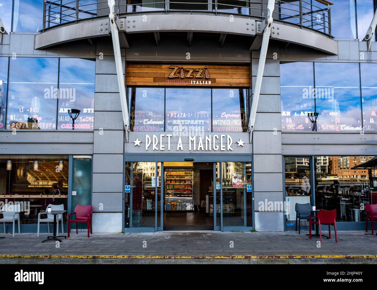 London England Großbritannien, 29. Januar 2022, Pret A Manger Retail Food Restaurantkette Bankside Southwark London Stockfoto