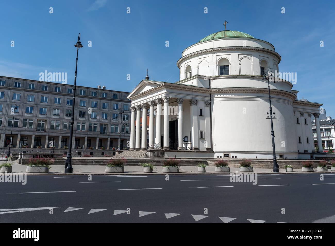 St. Alexanders Kirche am Platz der drei Kreuze - Warschau, Polen Stockfoto