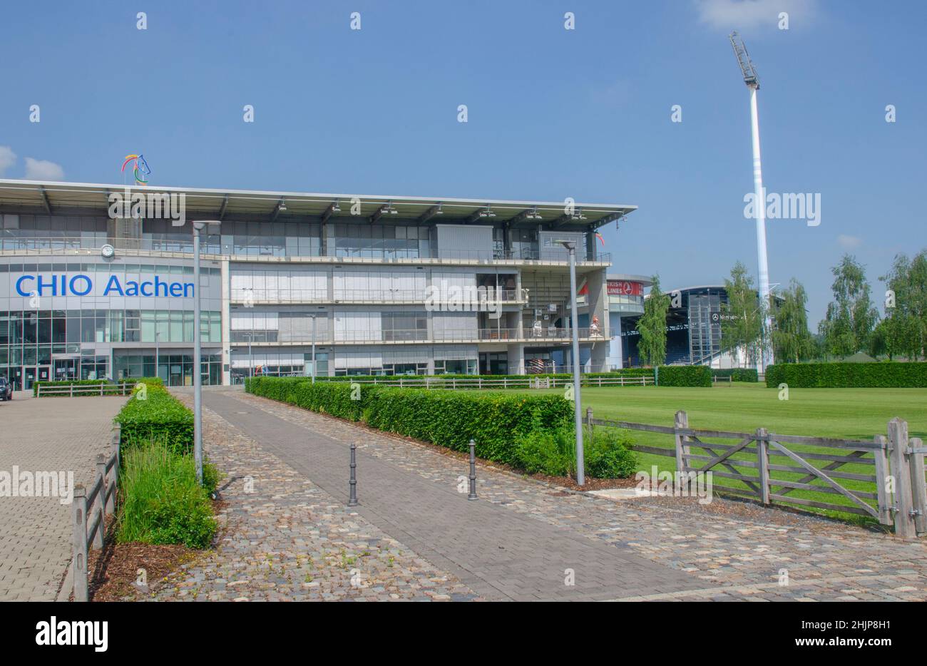 Aachen Juni 2021: Das CHIO-Stadion in Aachen Stockfoto