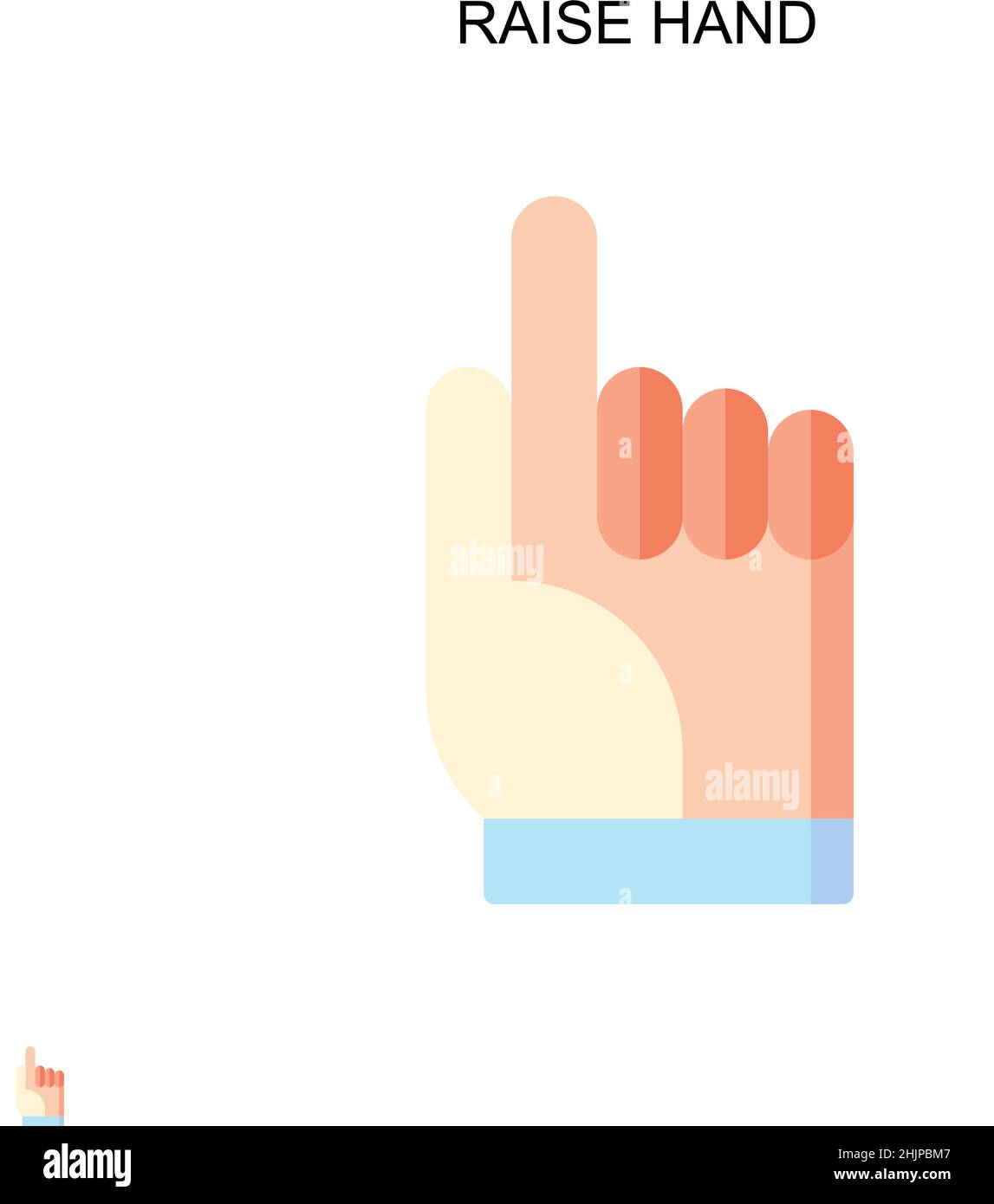 Einfaches Vektorsymbol „Hand heben“. Illustration Symbol Design-Vorlage für Web mobile UI-Element. Stock Vektor Einfaches Vektorsymbol „Hand heben“. Illustration Symbol Design-Vorlage für Web mobile UI-Element. Stock Vektor