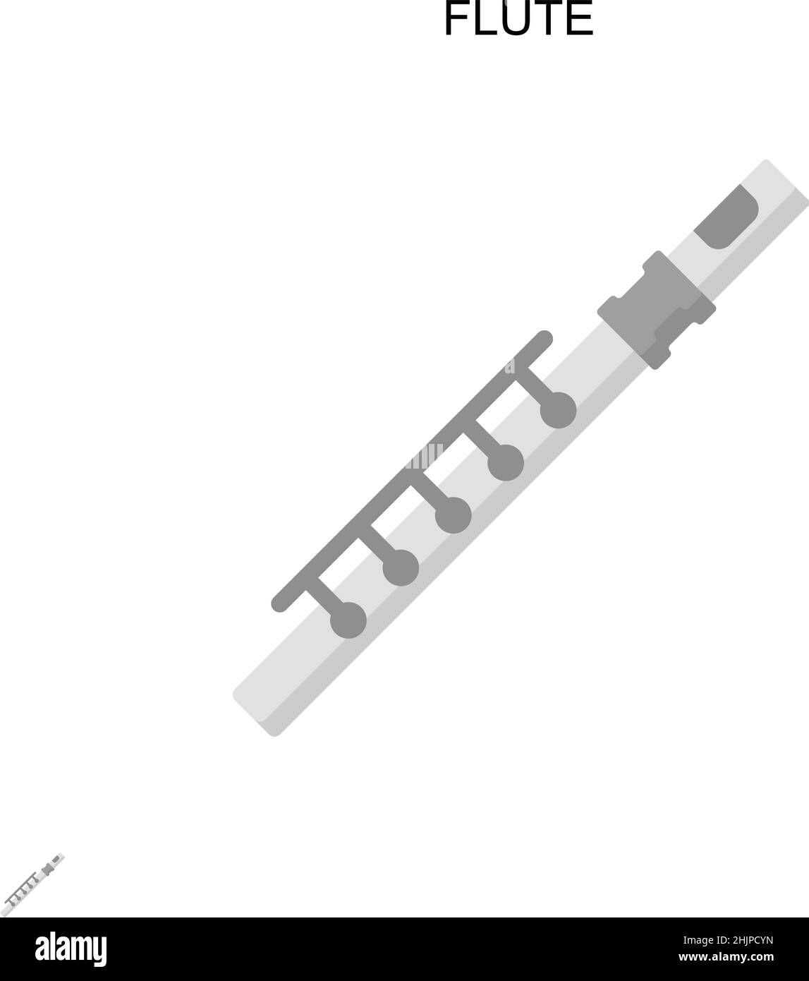 Einfaches Vektorsymbol für Flöte. Illustration Symbol Design-Vorlage für Web mobile UI-Element. Stock Vektor