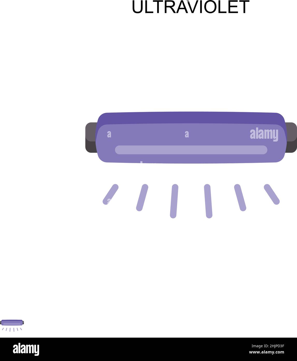 Einfaches Vektorsymbol „Ultraviolett“. Illustration Symbol Design-Vorlage für Web mobile UI-Element. Stock Vektor