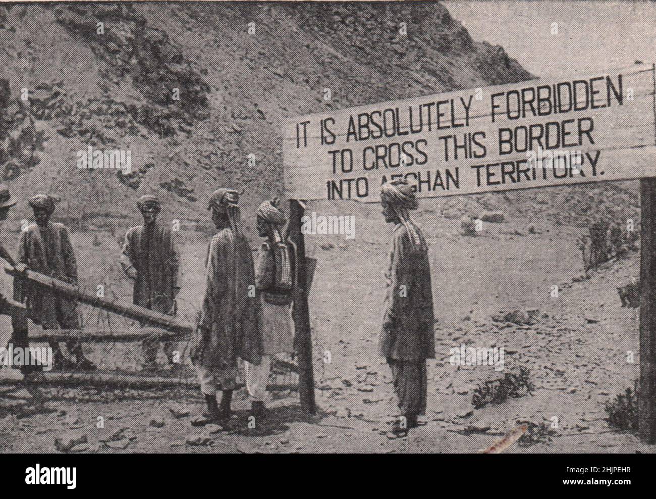 Sichtbares Ergebnis eines politischen Vertrags. Afghanistan (1923) Stockfoto