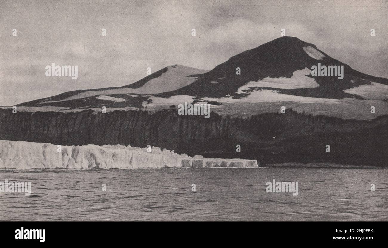 Westlichstes Ende der Barriere aus festem Eis, das den Süden bewacht. Antarktis (1923) Stockfoto