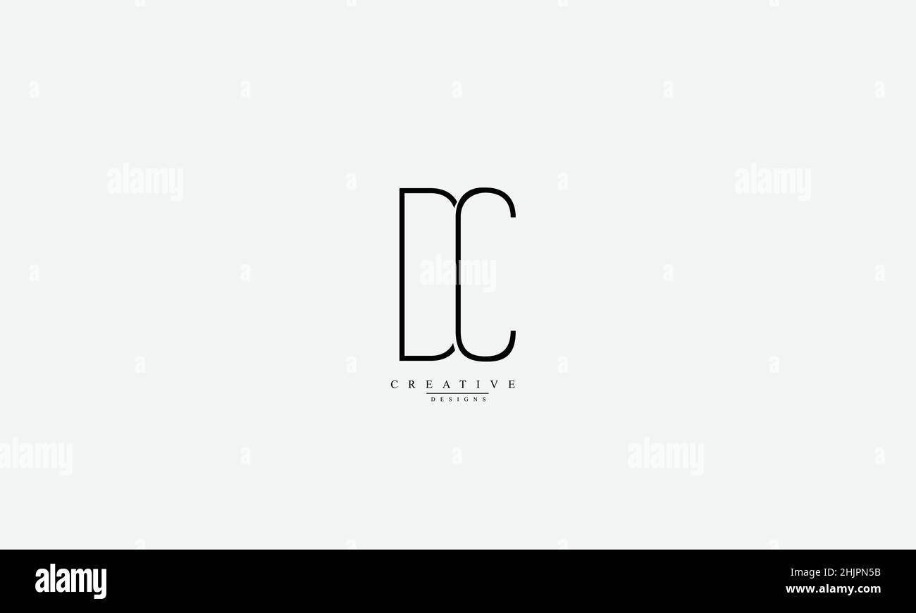 DC CD D C Alphabet Buchstaben Initialen Monogramm Logo Stock Vektor