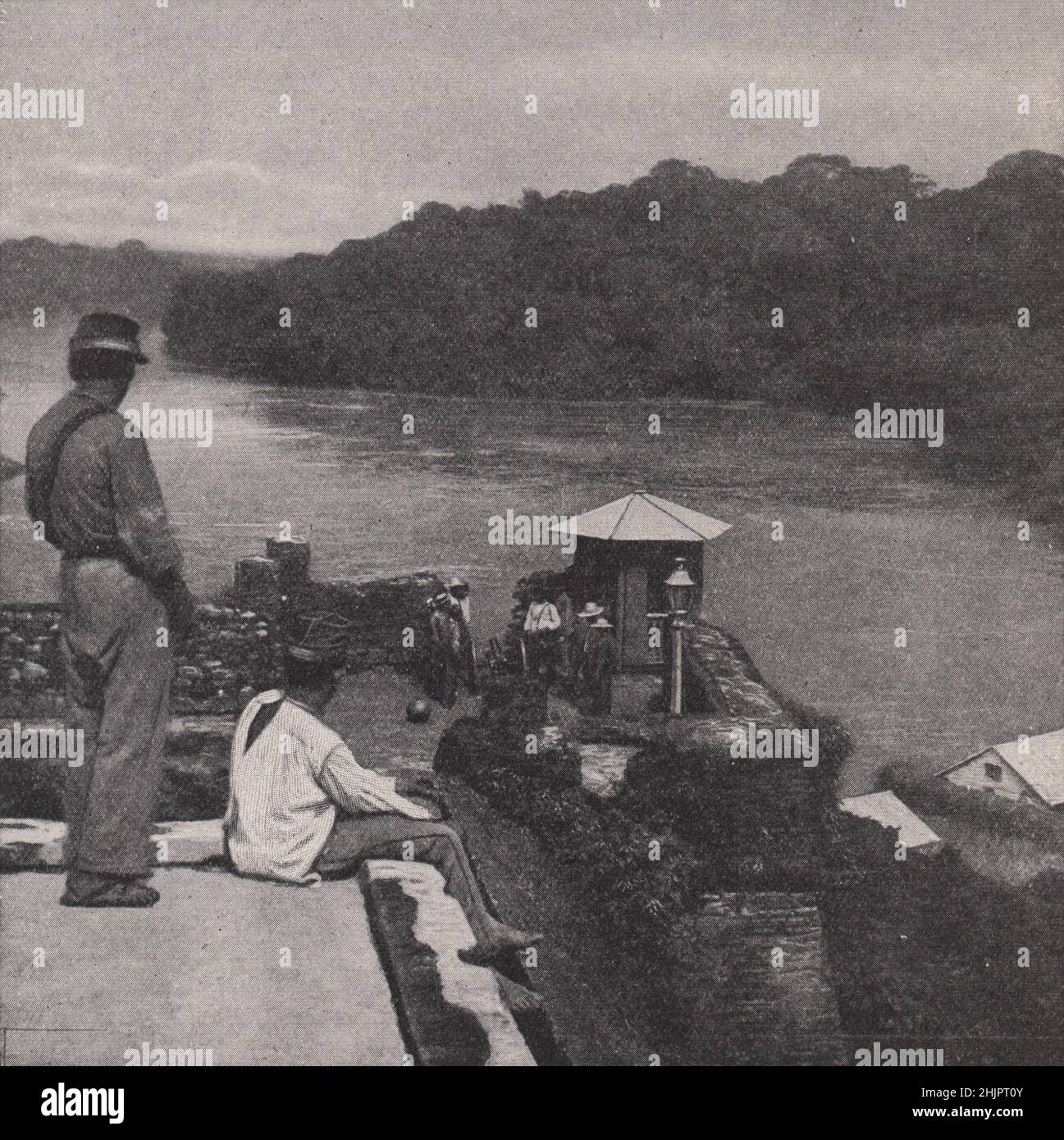 Nicaraguanische Festung am Grenzfluss von San Juan. Mittelamerika (1923) Stockfoto