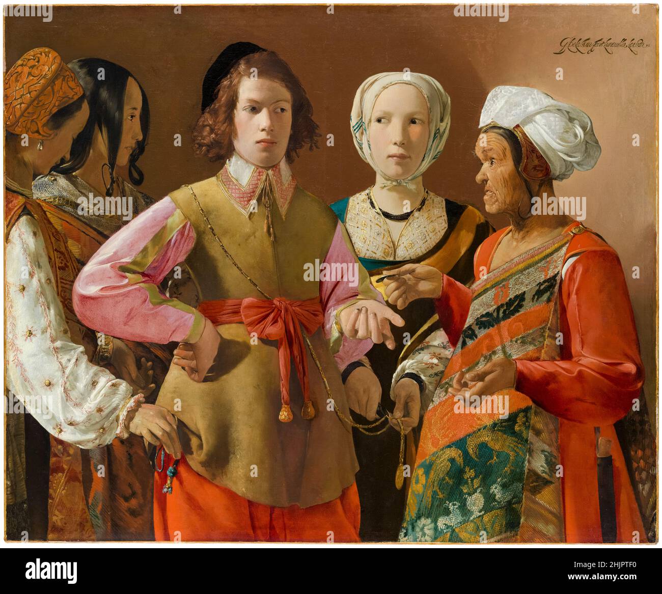 Der Wahrsager, Gemälde von Georges de La Tour, 1630-1639 Stockfoto