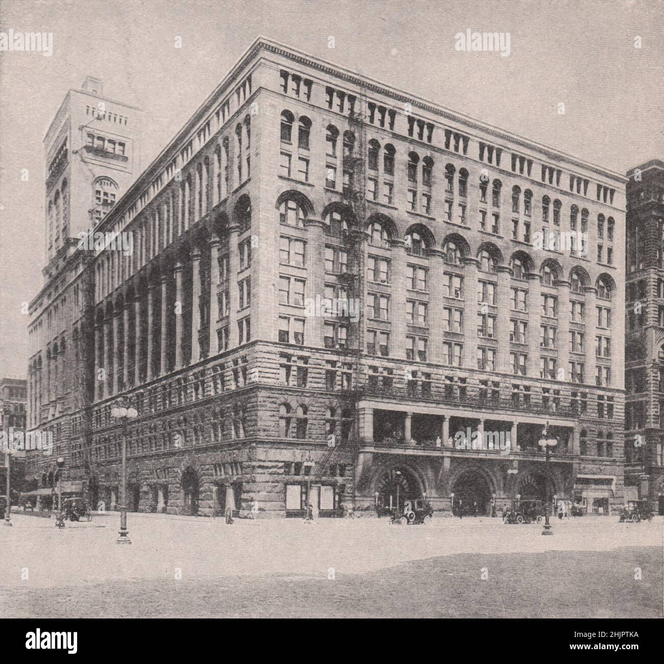 Auditorium und das Gebäude der bildenden Künste. Illinois. Chicago (1923) Stockfoto