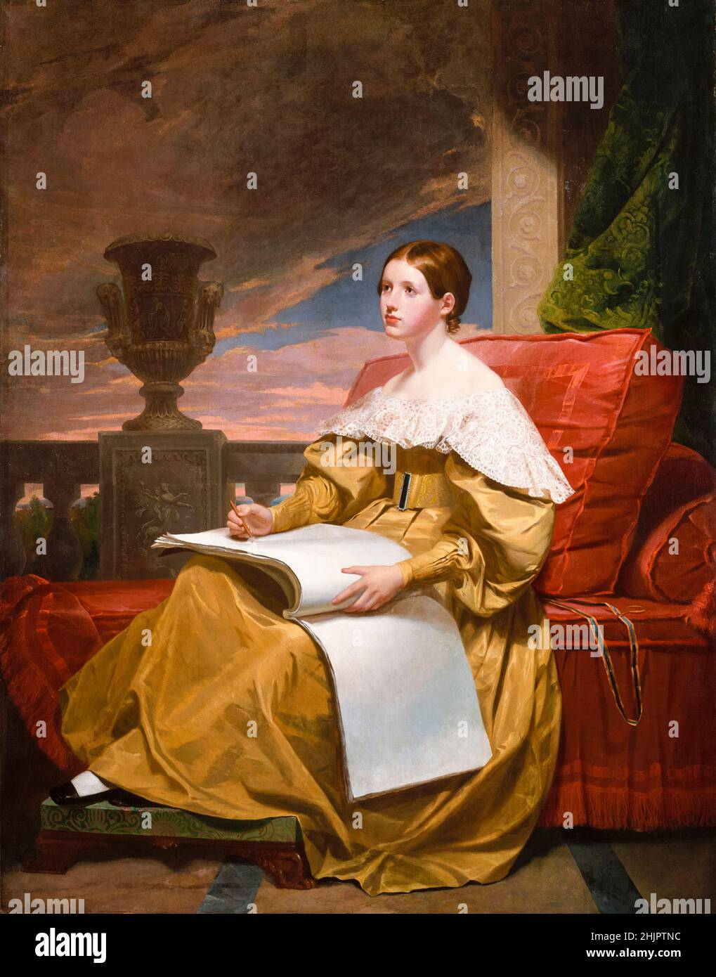 Susan Walker Morse (1819–1885) (The Muse), Porträtmalerei von Samuel FB Morse, 1836-1837 Stockfoto