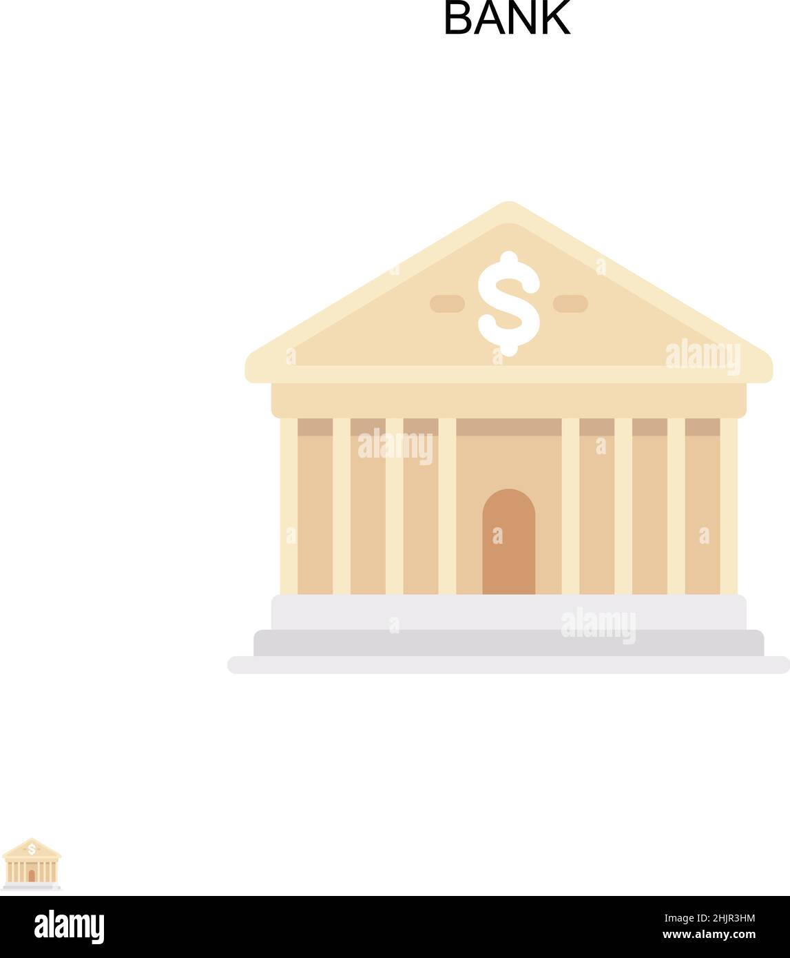 Einfaches Vektorsymbol für Bank. Illustration Symbol Design-Vorlage für Web mobile UI-Element. Stock Vektor