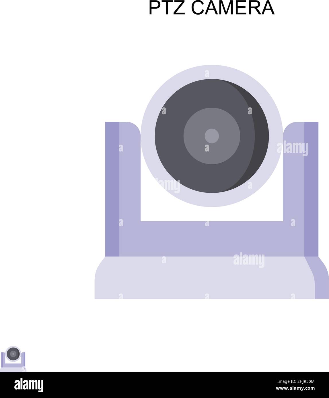 Einfaches Vektor-Symbol für PTZ-Kamera. Illustration Symbol Design-Vorlage für Web mobile UI-Element. Stock Vektor
