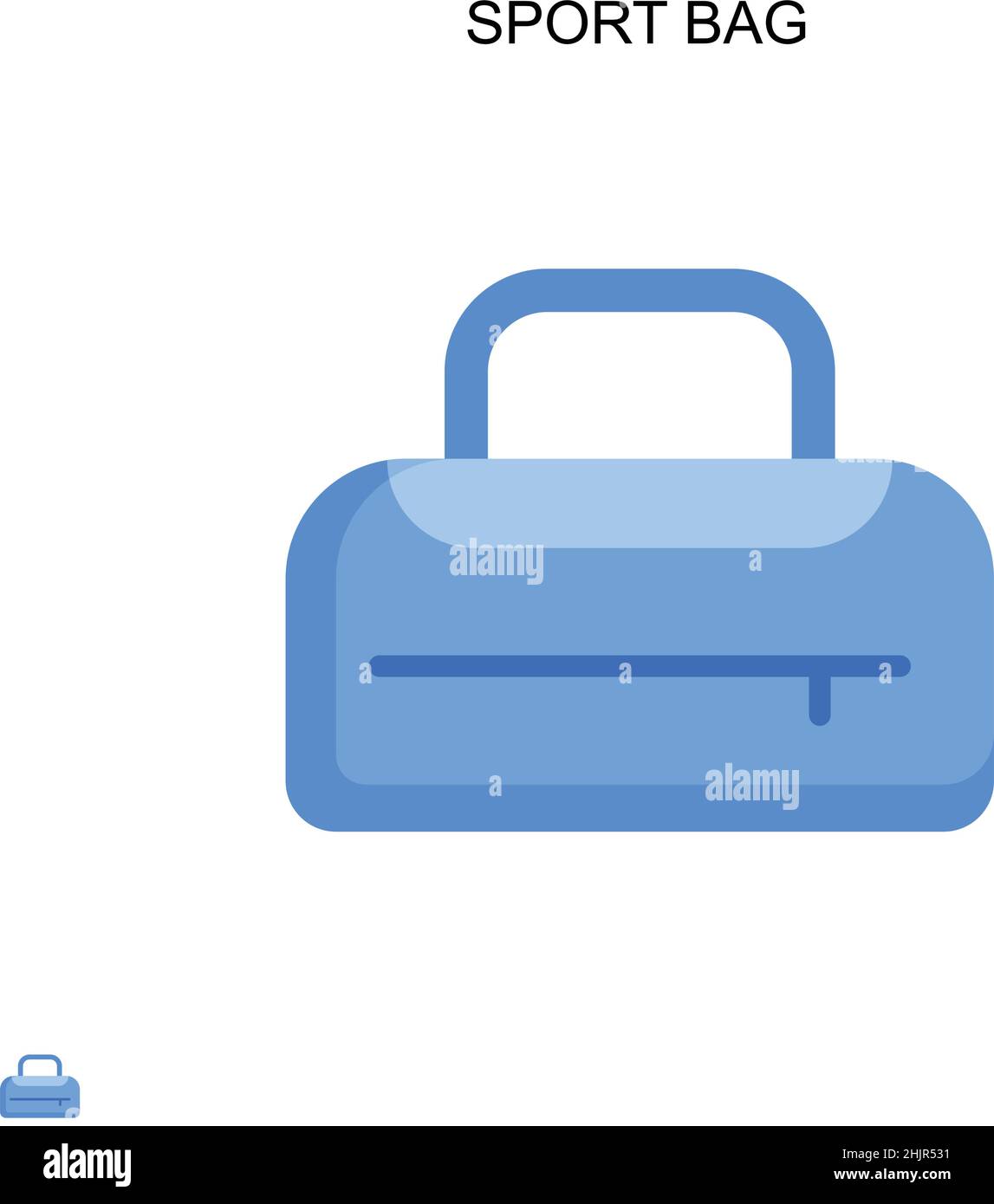 Sporttasche einfaches Vektor-Symbol. Illustration Symbol Design-Vorlage für Web mobile UI-Element. Stock Vektor