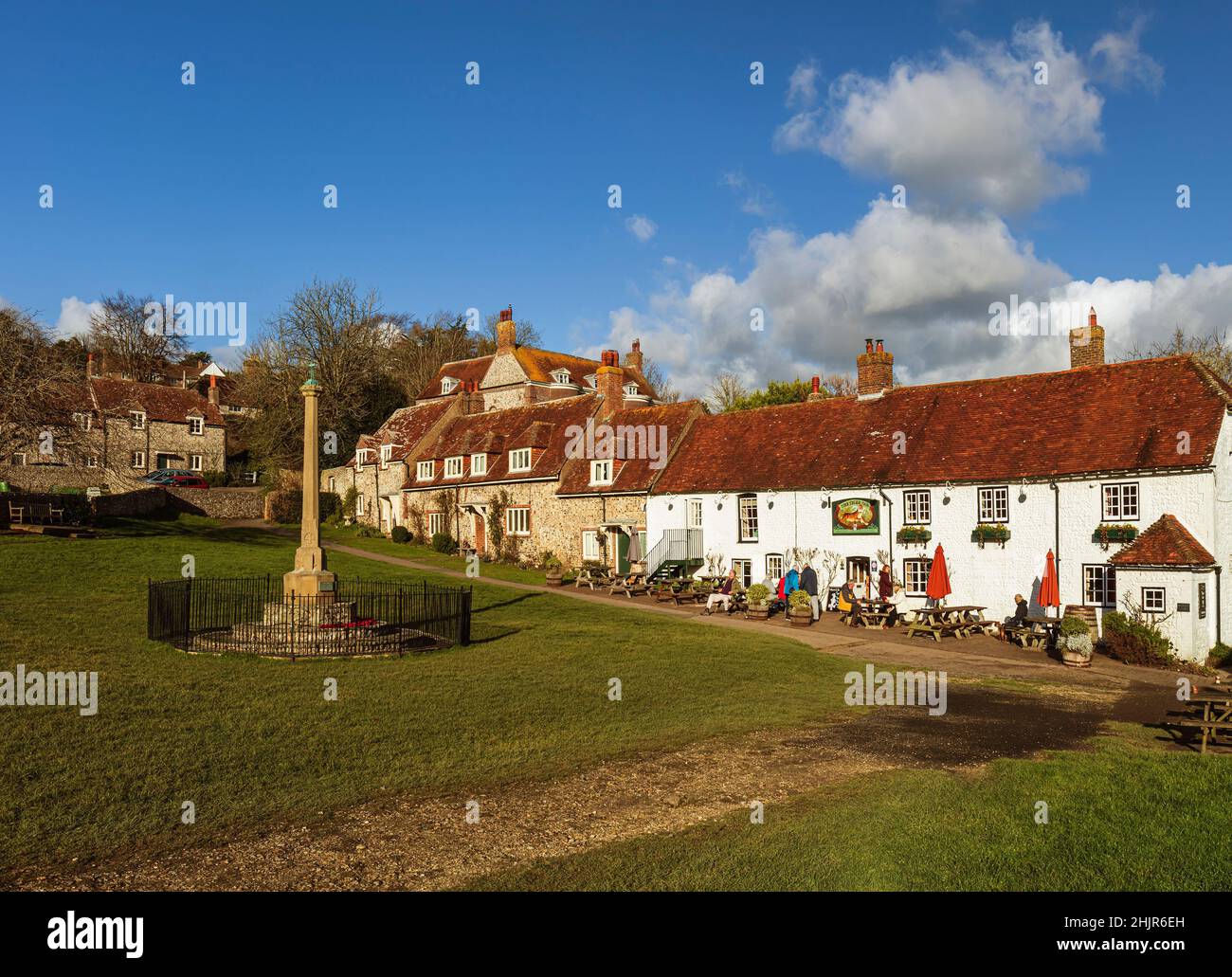 Das Dorf East Dean, East Sussex. Stockfoto