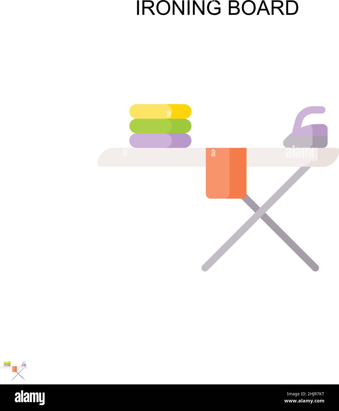 Einfaches Vektor-Symbol für das Bügelbrett. Illustration Symbol Design-Vorlage für Web mobile UI-Element. Stock Vektor