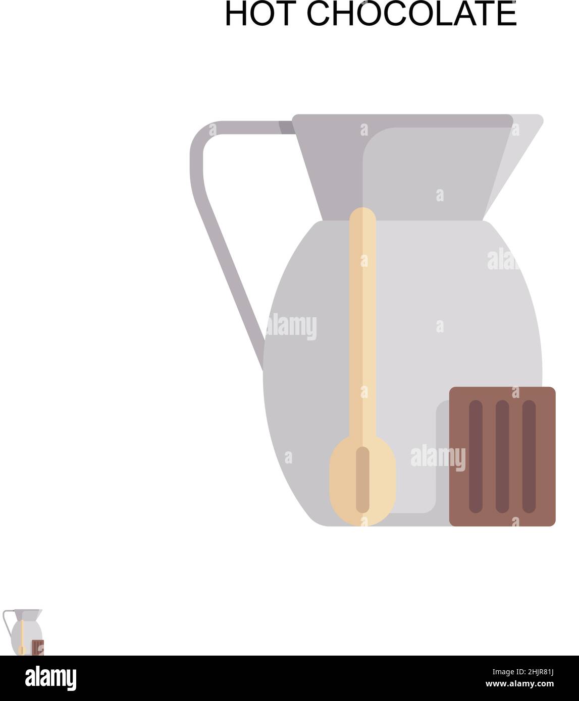 Heisse Schokolade einfaches Vektor-Symbol. Illustration Symbol Design-Vorlage für Web mobile UI-Element. Stock Vektor