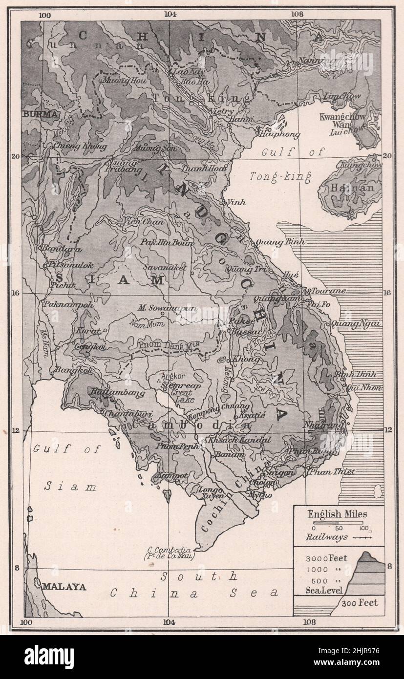 Fünf-Falten-Division der Französisch Indo-China. Indochina (1923) Stockfoto