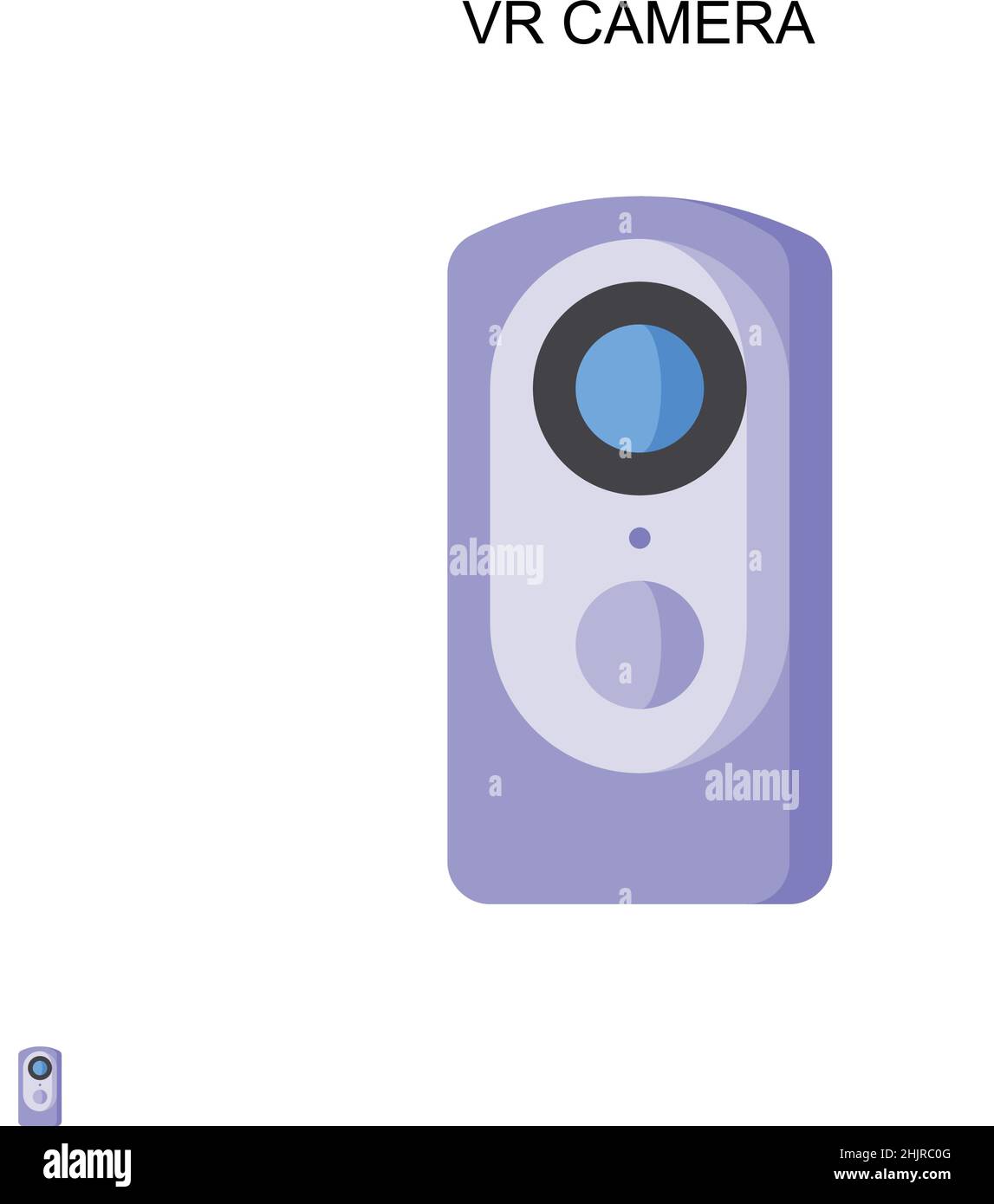 Einfaches Vektorsymbol für VR-Kamera. Illustration Symbol Design-Vorlage für Web mobile UI-Element. Stock Vektor