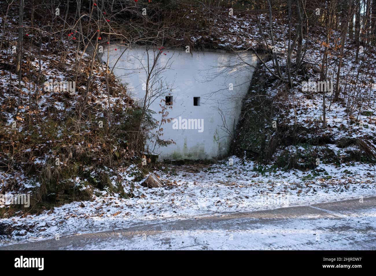 Ludwikowice Klodzkie, Polen - 11. Januar 2022. Molke. Projekt Riese. Ein Projekt, das geschaffen wurde, um wichtige deutsche Hauptquartiere und Fabriken zu errichten Stockfoto