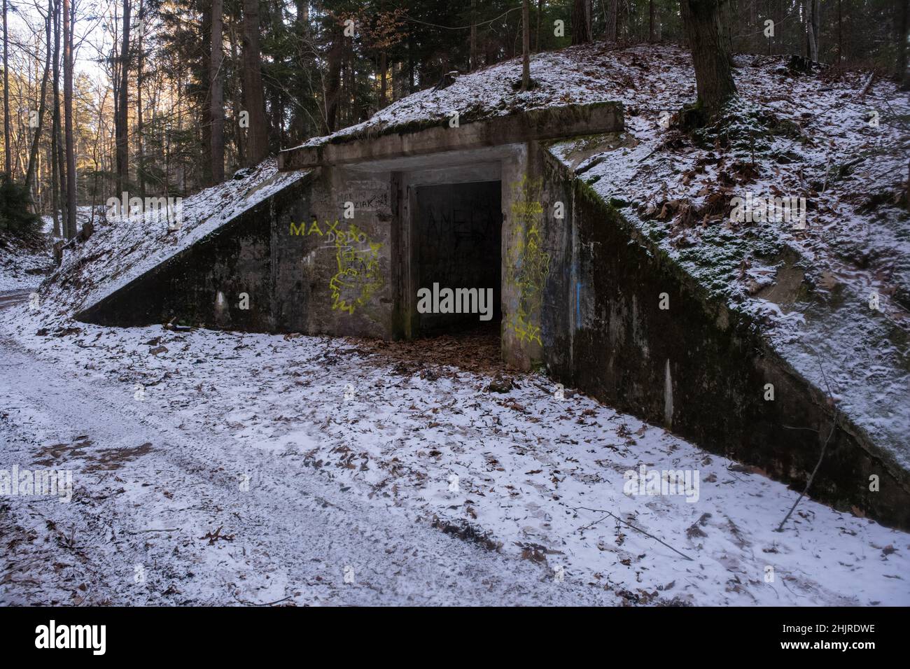 Ludwikowice Klodzkie, Polen - 11. Januar 2022. Molke. Projekt Riese. Ein Projekt, das geschaffen wurde, um wichtige deutsche Hauptquartiere und Fabriken zu errichten Stockfoto